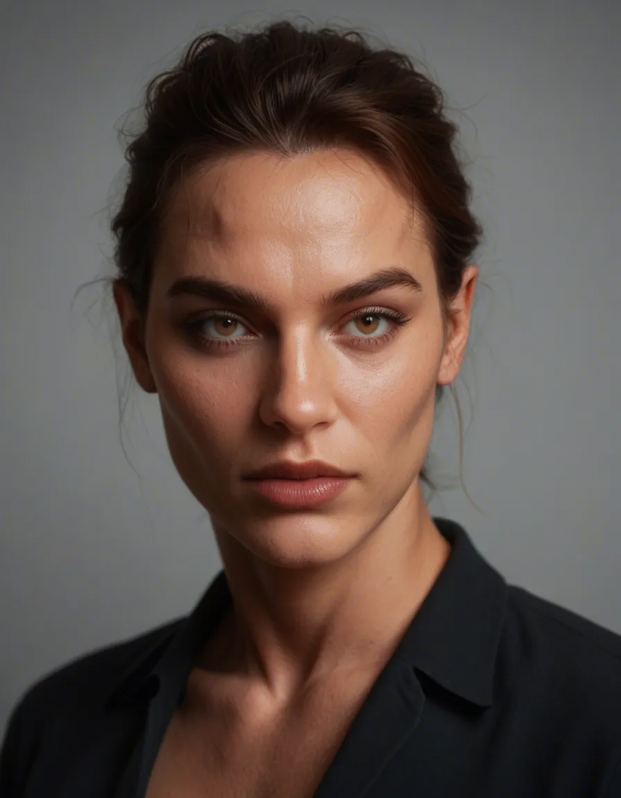Tirando a roupa com calma e depois faz sexo de frente, score_9, score_8, candid photo, realistic skin texture, visible skin pores, film grain, depth of field