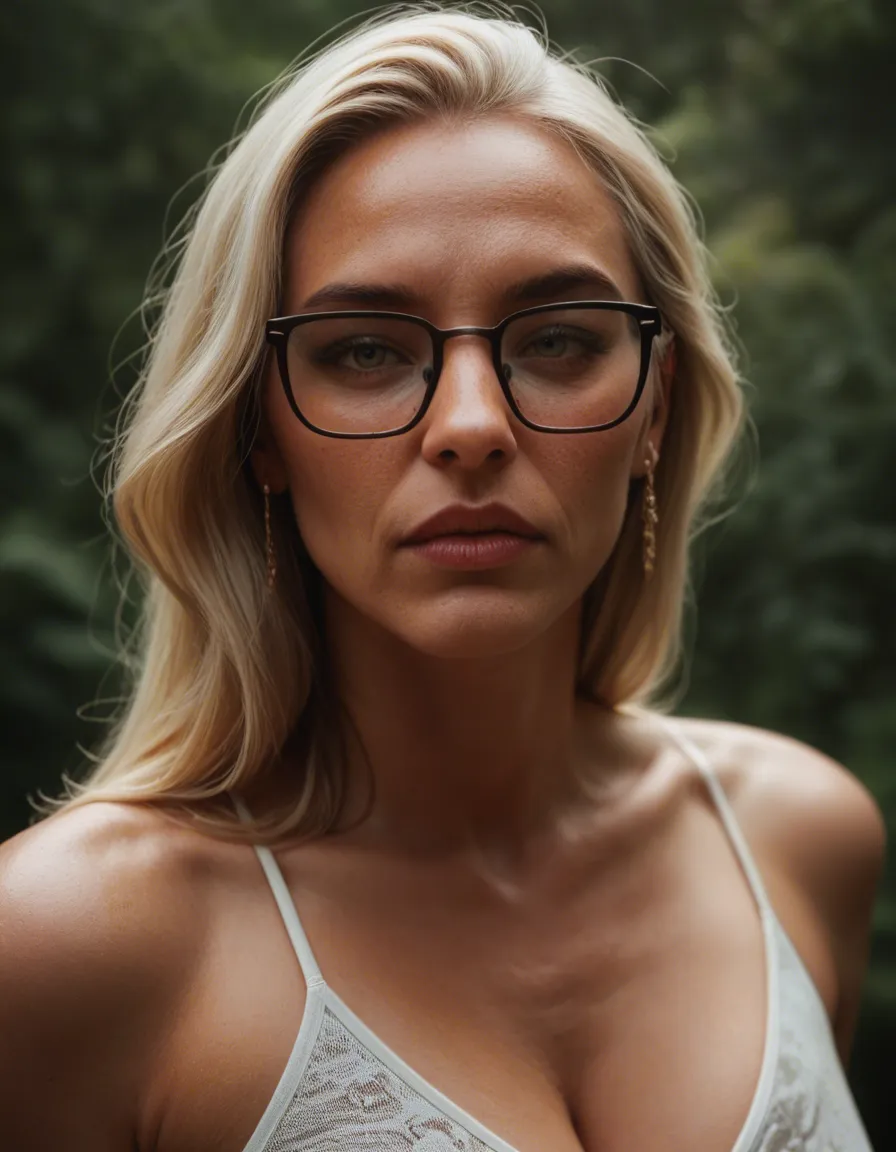 8k, sharp focus, detailed skin, milf, bondage, glasses, day, dslr quality, score_9, score_8, candid photo, realistic skin texture, visible skin pores, film grain, depth of field