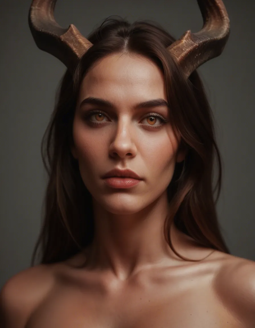 dslr, film grain, photorealistic, witch, horns, futanari, golden hour, hyperrealistic, score_9, score_8, candid photo, realistic skin texture, visible skin pores, film grain, depth of field, score_9, score_8, candid photo, realistic skin texture, visible skin pores, film grain, depth of field