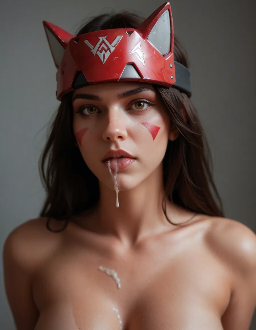 overwatch kiriko tail cum_in_mouth, score_9, score_8, candid photo, realistic skin texture, visible skin pores, film grain, depth of field