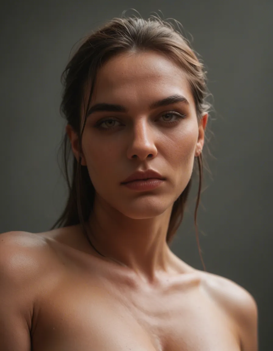 Realistic European 18 year Old Missionar posed, score_9, score_8, candid photo, realistic skin texture, visible skin pores, film grain, depth of field