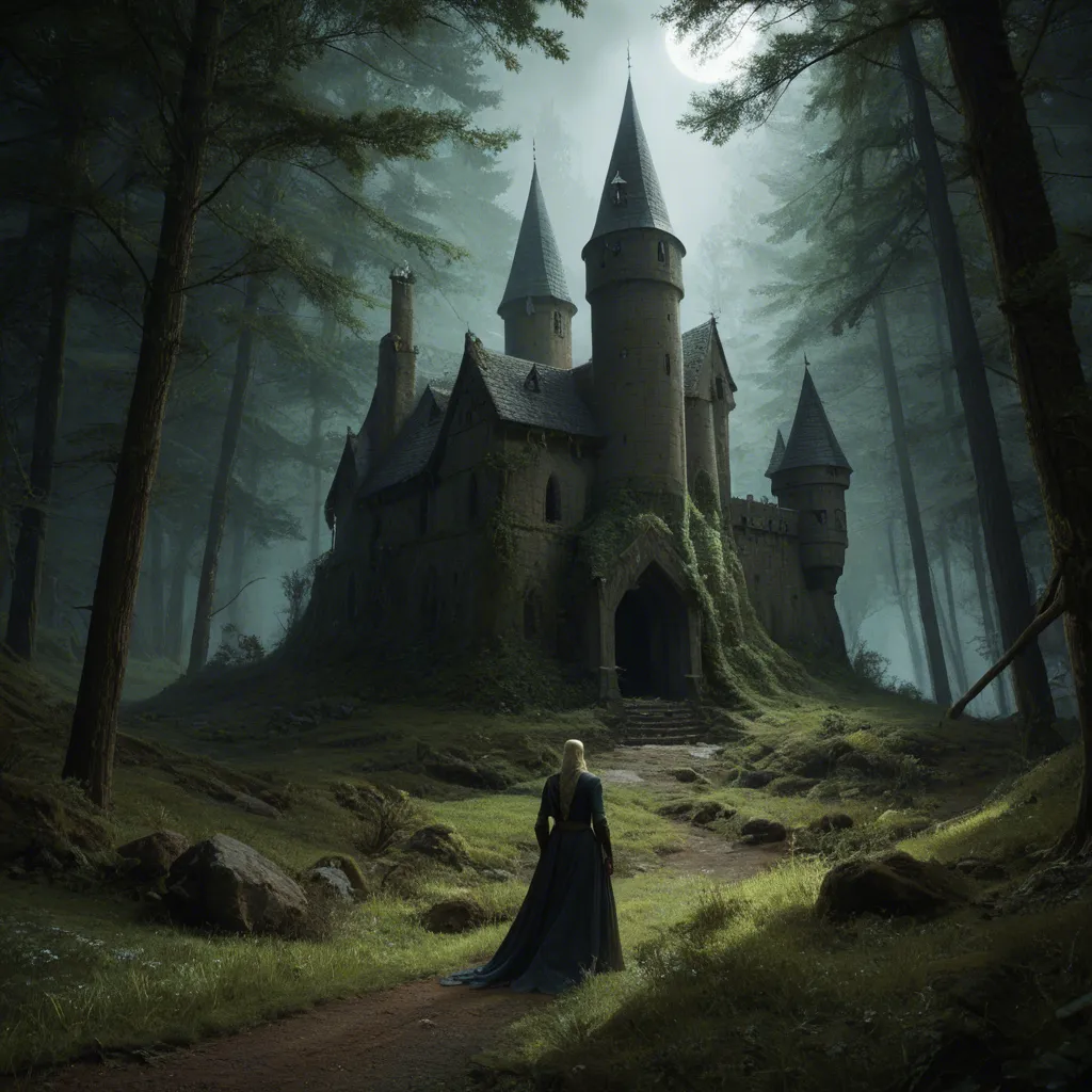 Setting: A medieval forest, midnight, moonlight, an atmospheric scene; moonlight filters through the trees; a medieval castle is visible on the horizon; the grass sways in the background. Pose: 1 woman and 1 man; the woman is blonde, has very long platinum-blonde braids, is of Caucasian origins, a 24-year-old bodybuilder, naked, topless, wearing gold hoop earrings, a brown leather collar, Dark Age-style boots, and wristbands; she is very muscular, has the physique of a bodybuilder, and very small breasts (muscles:1.9), as well as extremely long nipples and she lactation from her nipples. The man is a very thin Black man with a large penis. The woman is being pussy fucked by the Black man in the doggy style position while she bends over a stone altar. Deers in the background,, score_9, score_8, 3d render, octane render, subsurface scattering, ray tracing, smooth shading