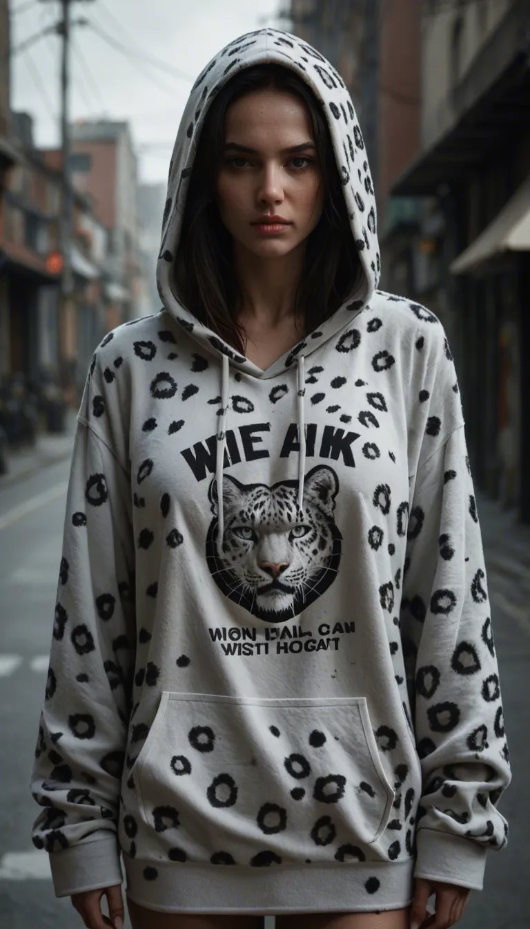 A hyper-realistic NSFW video of the exact woman from the reference photo. She is wearing an oversized soft fuzzy black-and-white leopard-print hoodie with the hood up and long sleeves covering her hands, soft grey wide-leg sweatpants, and beige platform boots.
A large, deliberate oval hole has been cut right through the crotch and lower seat of the grey sweatpants, perfectly positioned over her bare pussy and the bottom of her ass. The soft fabric of the pants stays fully on while the hole leaves her completely exposed.
She is bent forward slightly, hands braced, ass pushed back. A thick cock slides straight through the hole in her grey sweatpants and deep into her wet pussy. Every thrust stretches the soft edges of the hole, the baggy leopard hoodie bouncing lightly with the movement, the wide-leg grey pants hanging open around the penetration. Cum eventually leaks out around the shaft and drips down the inside of the grey sweatpants.
Exact same face, body, hair, and clothing as the reference image. Ultra-detailed fabric texture (fuzzy leopard print hoodie + soft grey sweatpants), wetness, skin detail, realistic penetration through the hole, cinematic lighting, photorealistic, 8k.