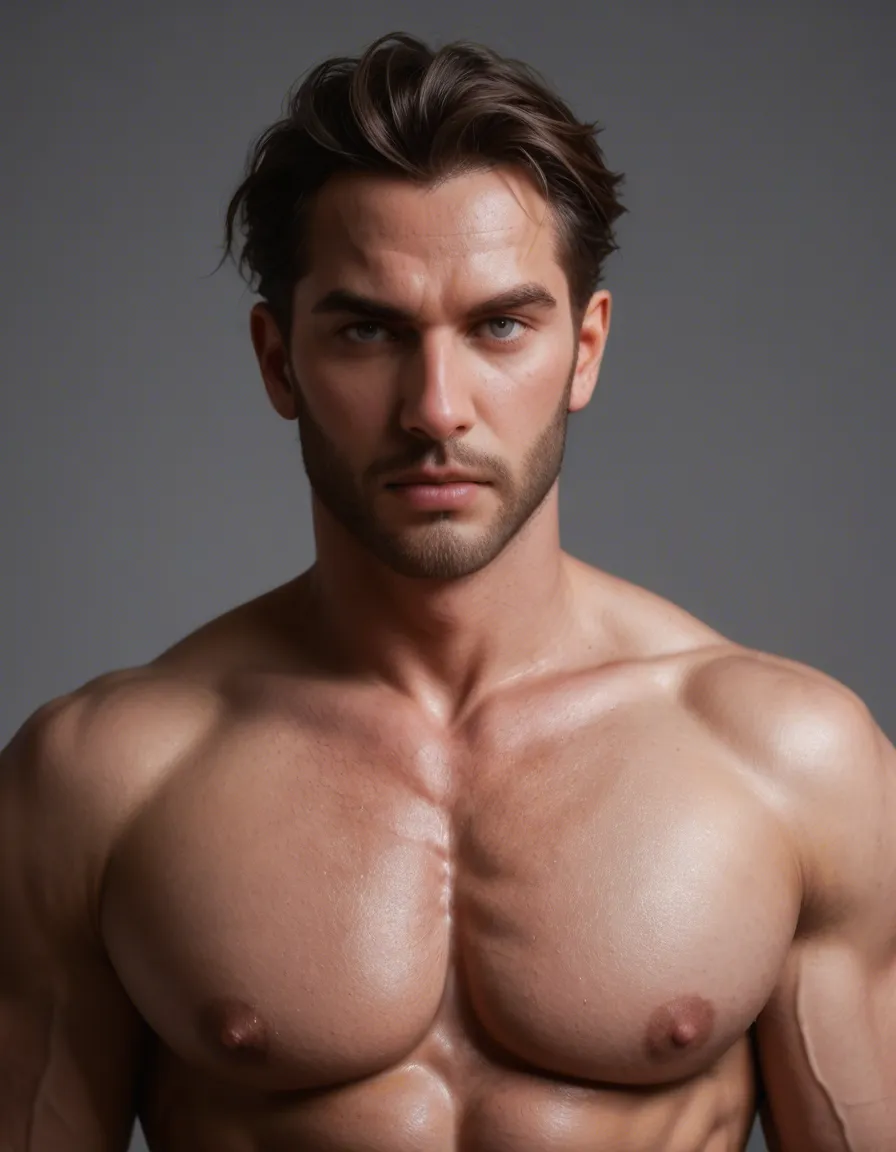 realistic image of Claude von Riegan from Fire Emblem: Three Houses. Generate him with defined abs, large pecs, and a thick, long cock, thats dripping cum., score_9, score_8, candid photo, realistic skin texture, visible skin pores, film grain, depth of field