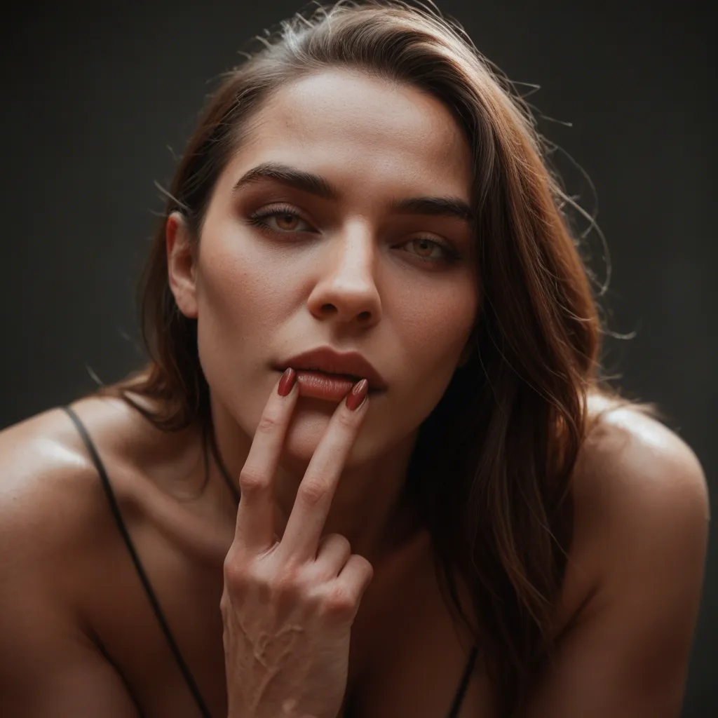 cinematic photo, 8k, demon woman, official alternate costume, fingering, cool tones, hyperrealistic