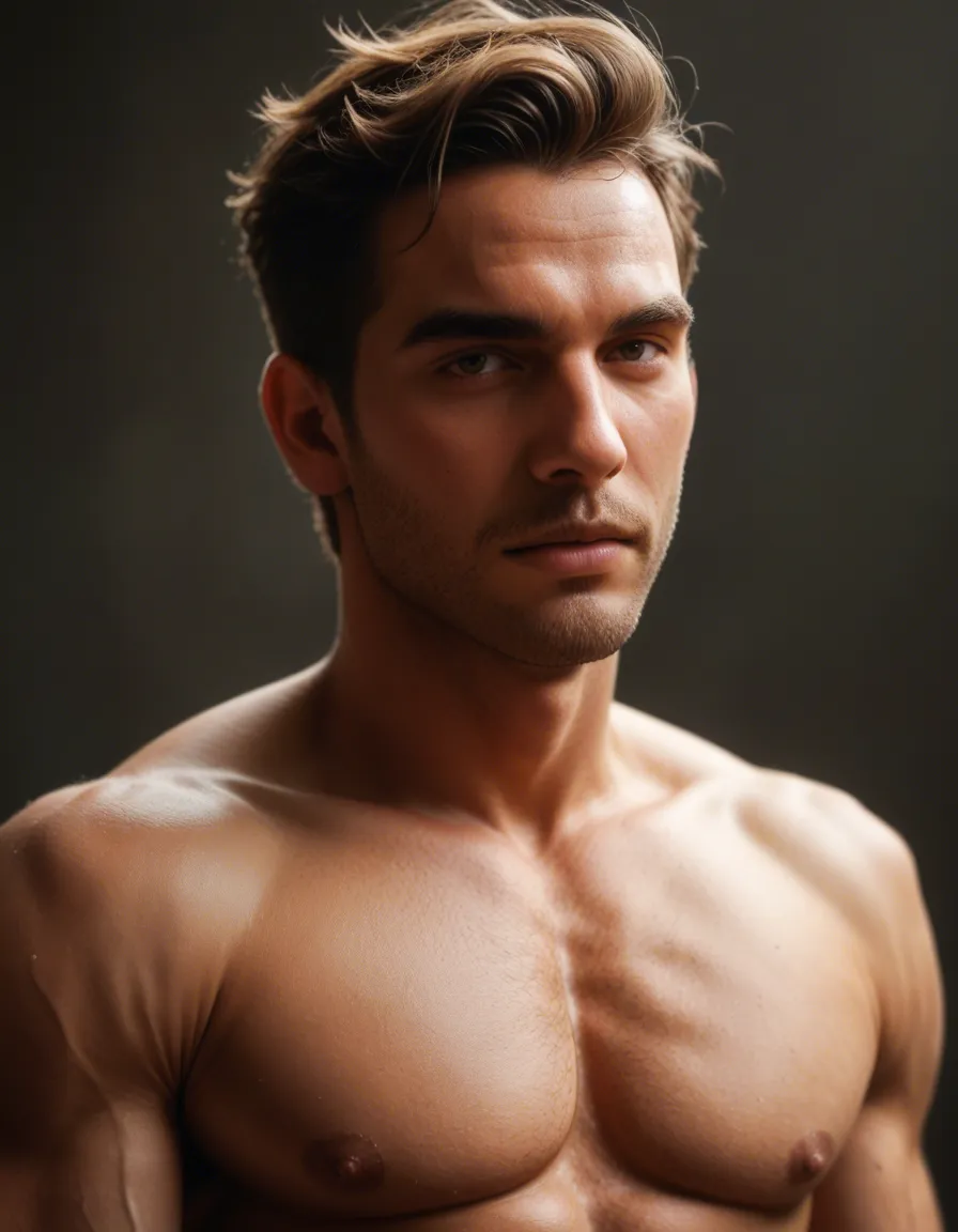 Gay anime guy naked, score_9, score_8, candid photo, realistic skin texture, visible skin pores, film grain, depth of field