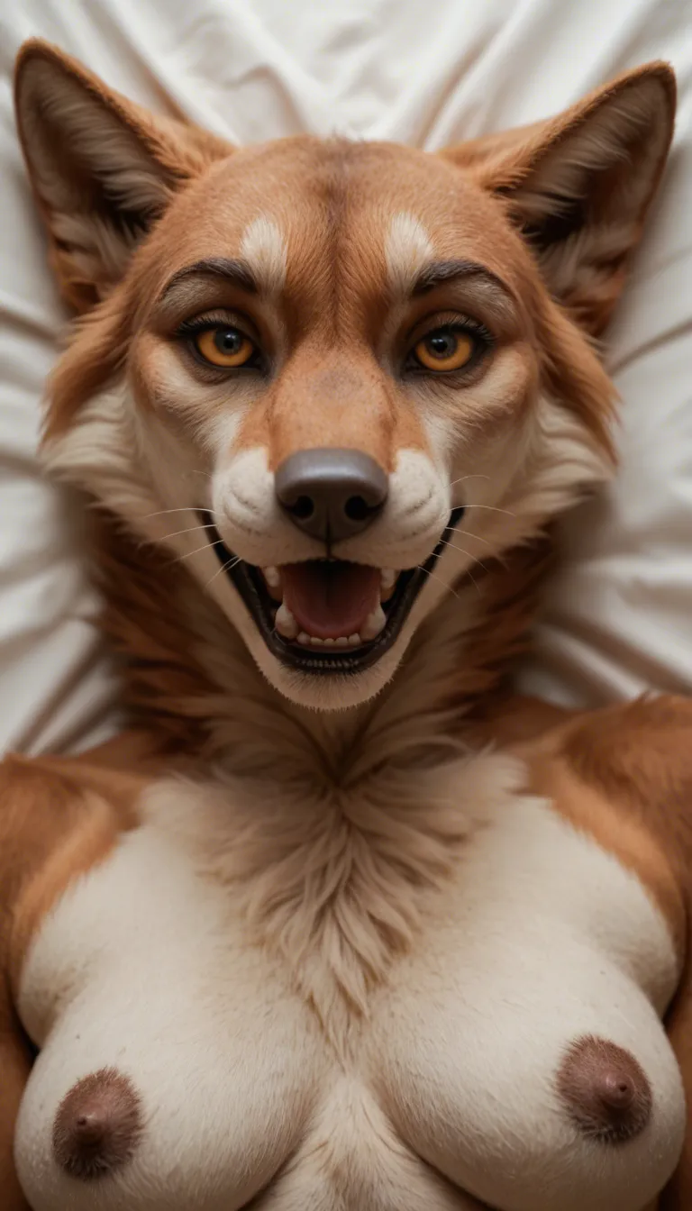 furry wolf female looking_at_viewer missionary moaning