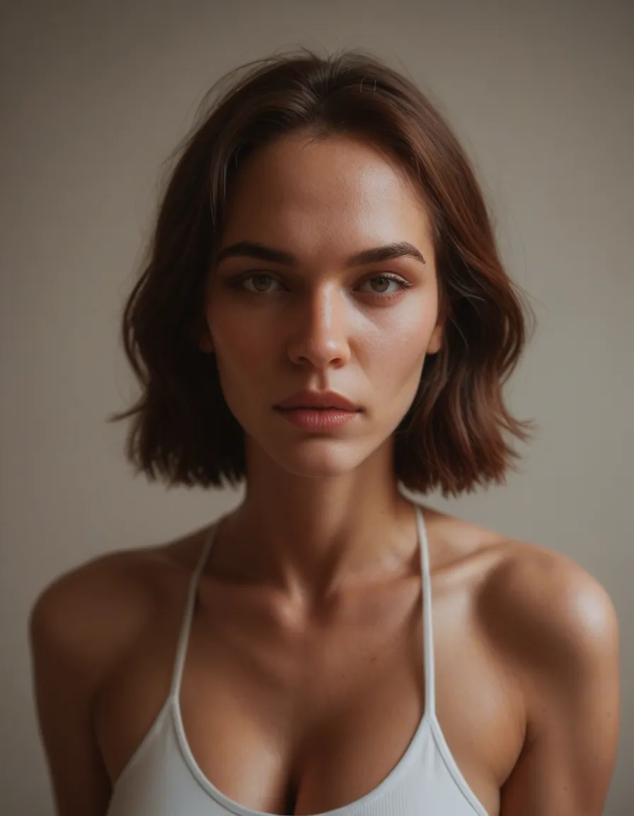 woman_on_top, age_difference, score_9, score_8, candid photo, realistic skin texture, visible skin pores, film grain, depth of field