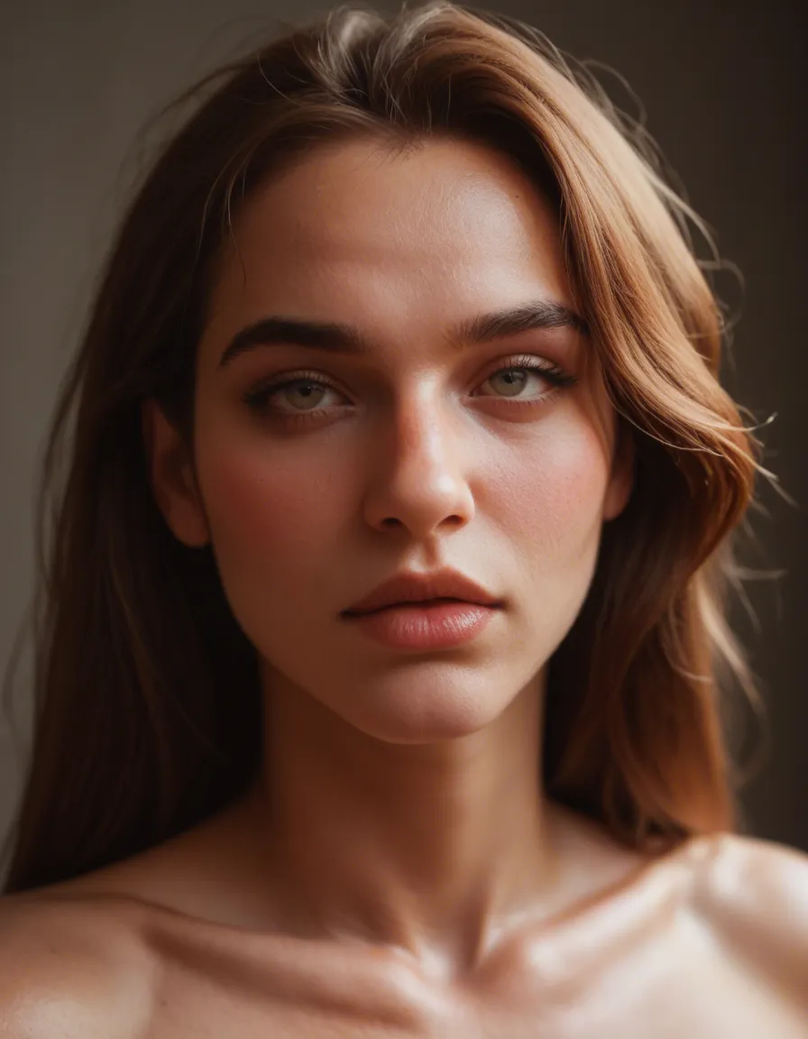 Femboy blushing while rolling his eyes up because he is getting bacjshots, score_9, score_8, candid photo, realistic skin texture, visible skin pores, film grain, depth of field