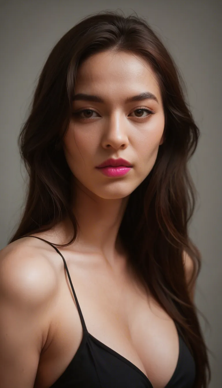 cinematic photo, 8k, masterpiece, best quality, amazing quality, studio quality, very aesthetic, extremely detailed, beautiful asian woman, long brunette hair, pink lipstick, toned body, naked, black thigh highs, standing position, tied to pillar, hands tied above head, legs bound together, hitachi in navel, humiliated expression, tears of desperation, arched back, head back, close to orgasm