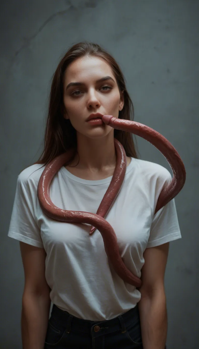 ultra HD, lifelike, 1boy, petite adult woman, white shirt, tentacle, volumetric light, hyperrealistic
