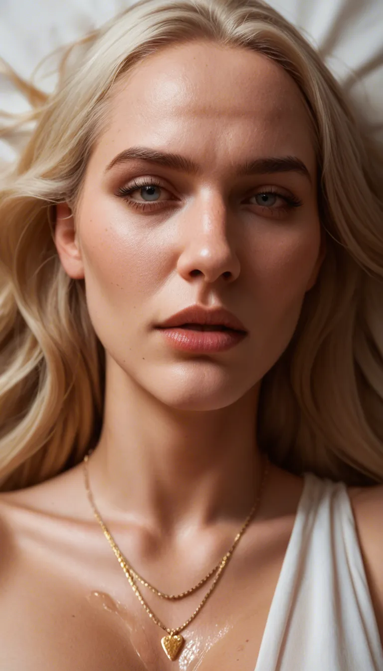 Long, silky platinum-blonde hair cascades over her shoulders like liquid gold, framing a face that’s equal parts sweet and sinful In missionary getting railed so hard jiggling her big tits with nut on her face dripping of her tounge in ahegao on a fur blanket