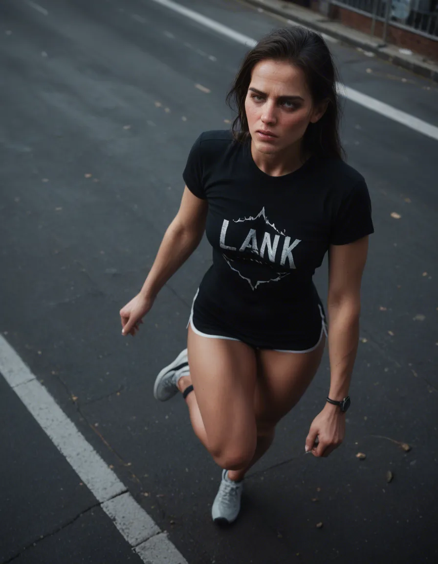 8k, sharp focus, detailed skin, focus on the subject, white miniskirt, short-sleeved t-shirt, drops of semen running down her legs, public place, embarrassed and aroused, high-angle view, hyper-realistic, score_9, score_8, candid photo, realistic skin texture, visible skin pores, film grain, depth of field