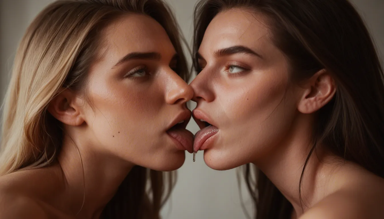 2women, lesbian, passionate deep kissing, tongue in mouth, intense make out, horny expression, lustful eyes, flushed cheeks, heavy breathing, saliva dripping,
extremely large breasts, huge breasts, soft big tits pressed together, beautiful bright red nipples, erect red nipples, detailed nipples, shiny oily skin,
anime, hentai, 2d, cel shading, masterpiece, best quality, ultra detailed, high resolution