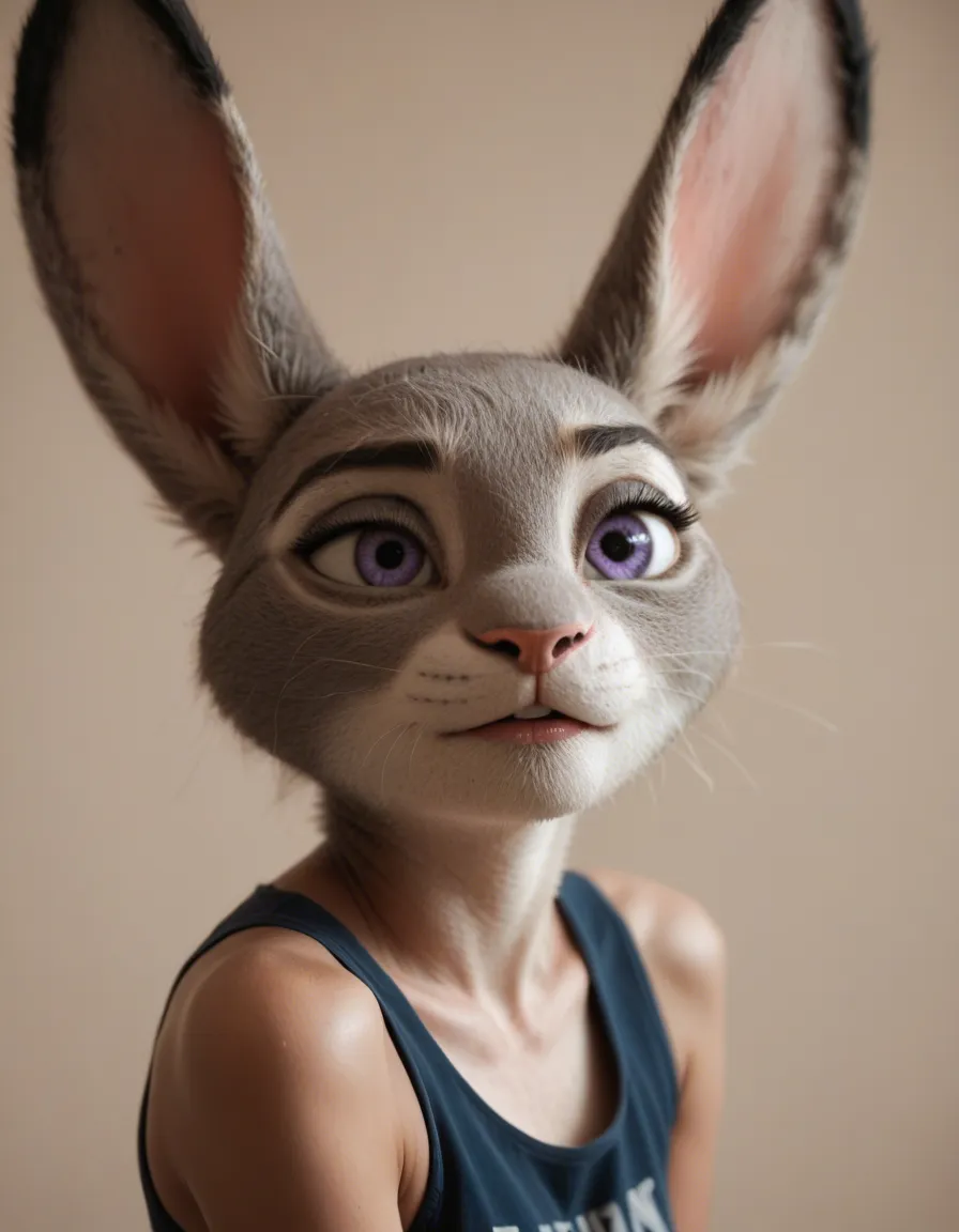 Judy Hopps getting fucked, score_9, score_8, candid photo, realistic skin texture, visible skin pores, film grain, depth of field