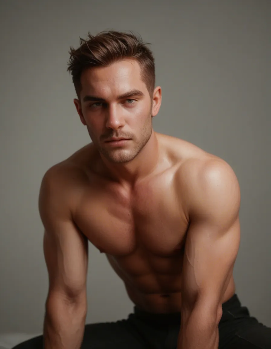 Gay man, slim build, getting fucked by monster, score_9, score_8, candid photo, realistic skin texture, visible skin pores, film grain, depth of field
