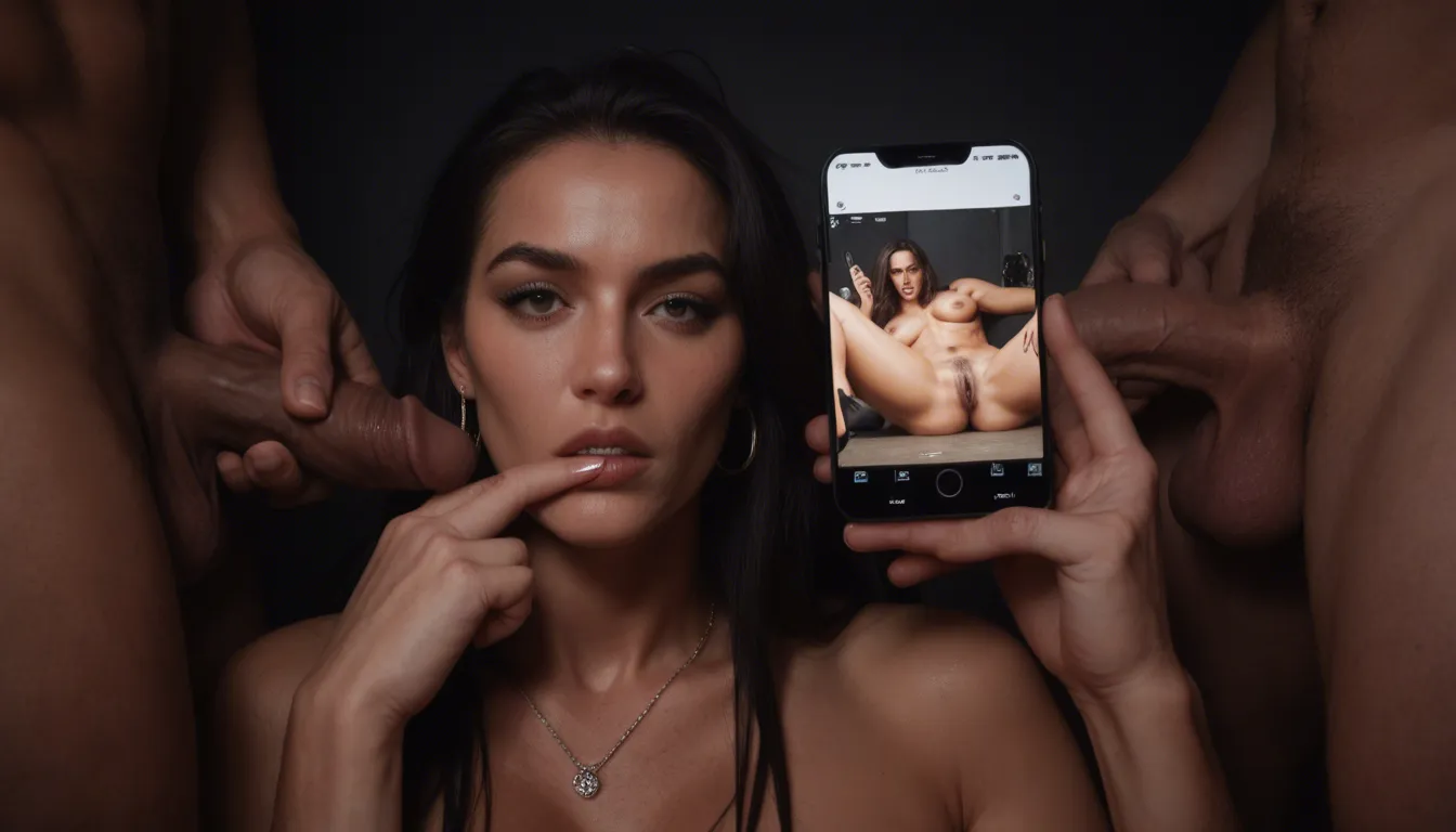 Orgy, black mens fuck vagina and mouth mature_female, score_9, score_8, amateur photo, phone snapshot, realistic skin texture, skin blemishes, soft indoor lighting