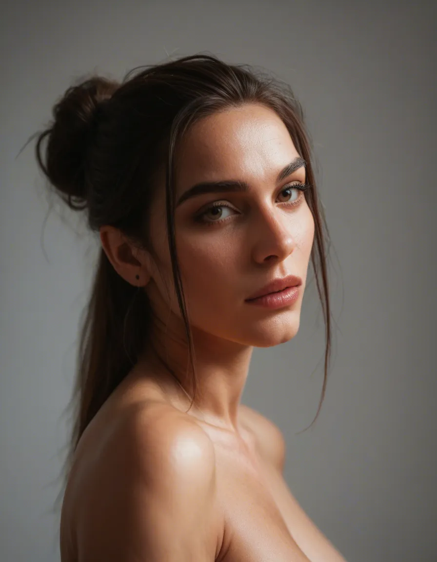 Quero que alise os peitos, score_9, score_8, candid photo, realistic skin texture, visible skin pores, film grain, depth of field