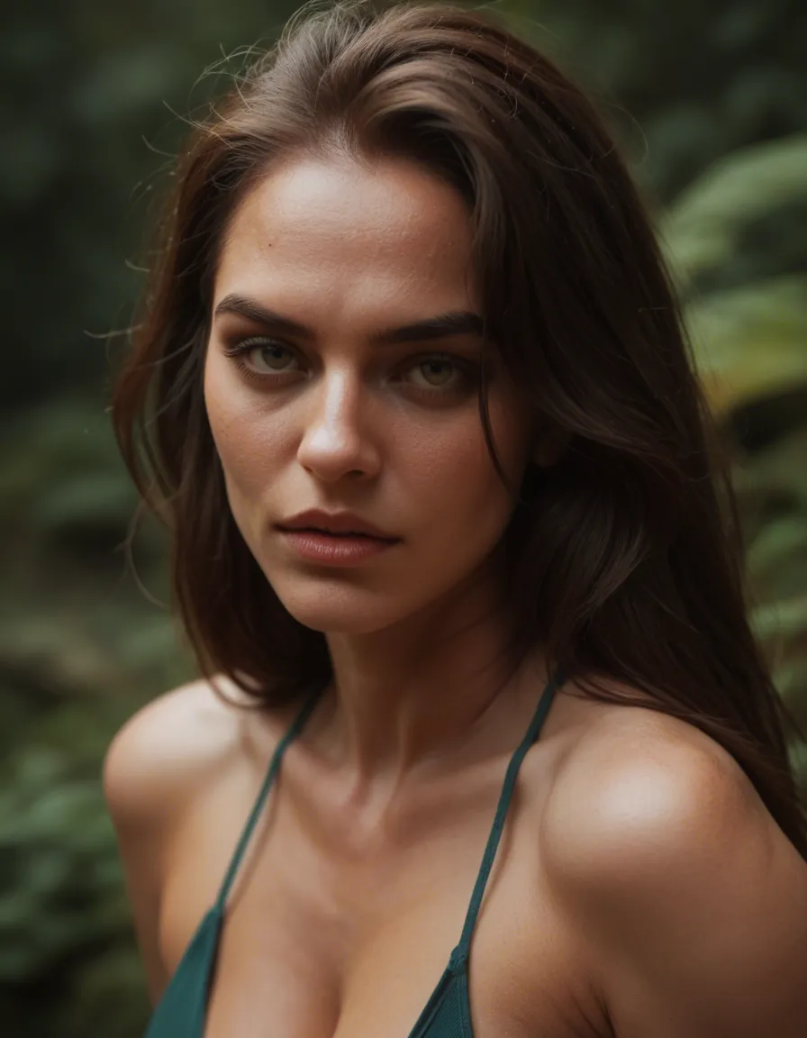 Diana from the video game pragmata nude, score_9, score_8, candid photo, realistic skin texture, visible skin pores, film grain, depth of field