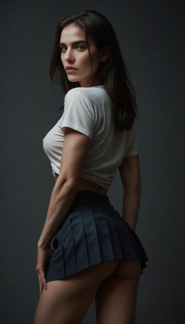 cinematic photo, 8k, solo, pleated skirt, anal sex, moonlight, photorealistic