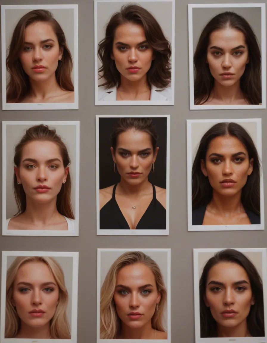 professional photo, high detail, POV, 5girls, bondage, colored skin, smoldering look, 8k uhd photo, score_9, score_8, candid photo, realistic skin texture, visible skin pores, film grain, depth of field