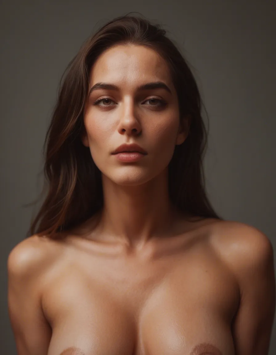 yong woman on topless_male, score_9, score_8, candid photo, realistic skin texture, visible skin pores, film grain, depth of field