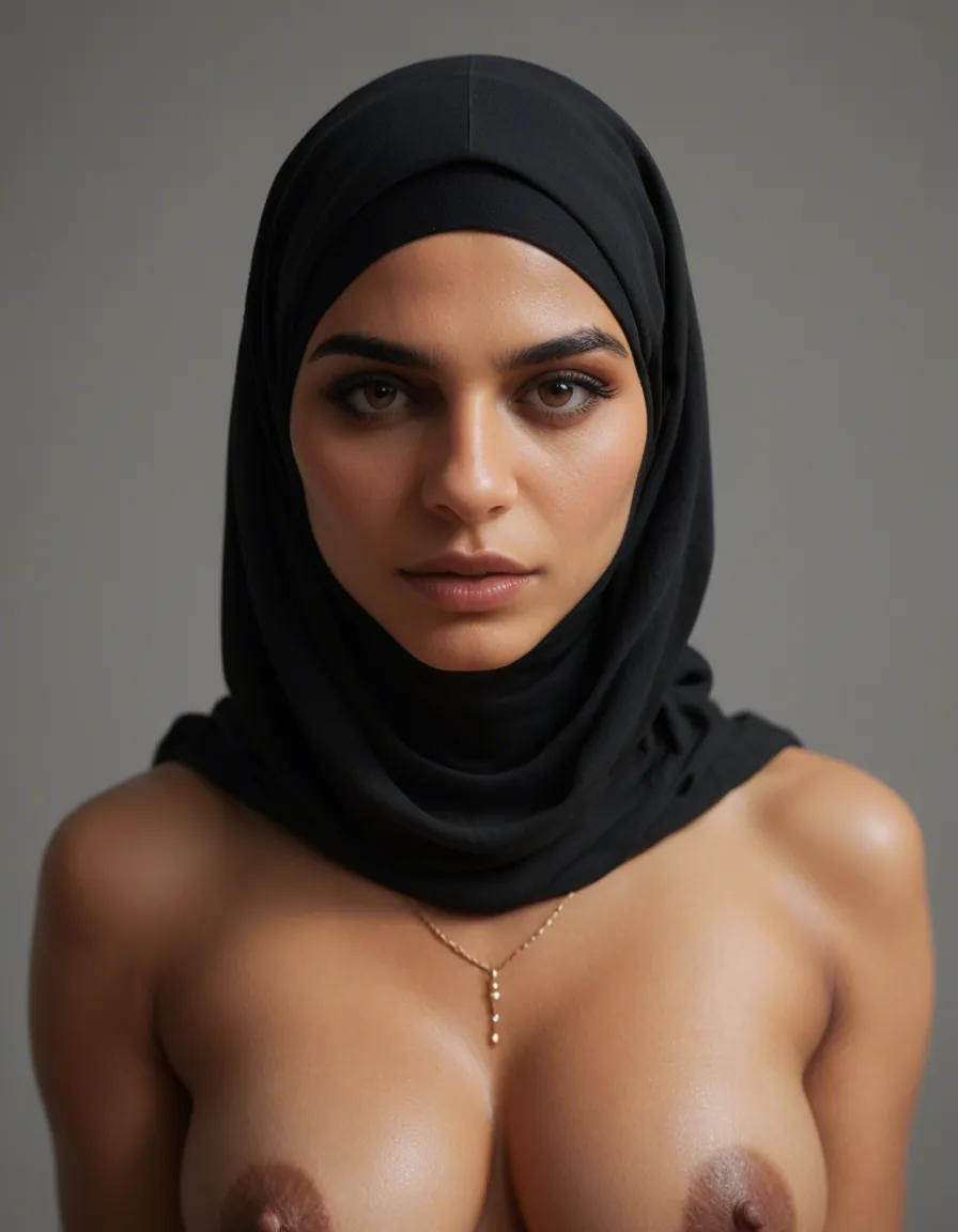 Big cock fuck hijab big tits, score_9, score_8, candid photo, realistic skin texture, visible skin pores, film grain, depth of field