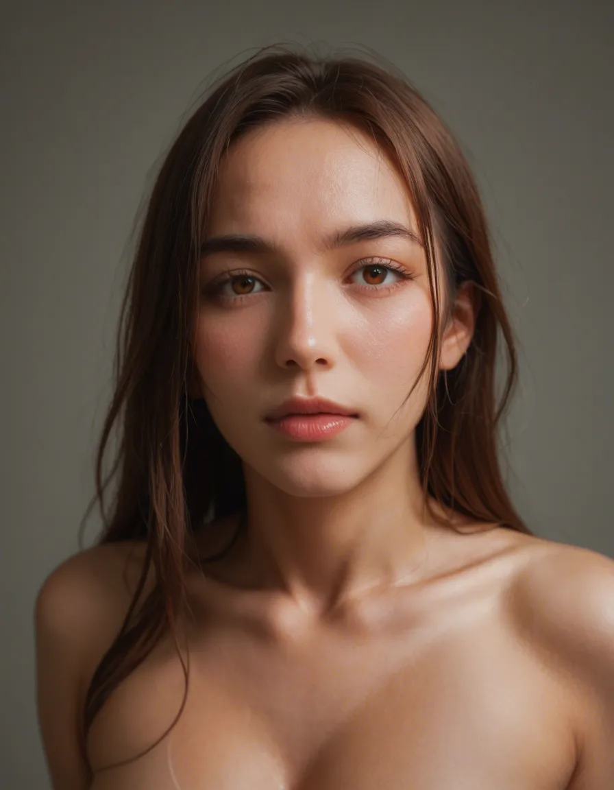 白髪の女の子で全裸でお風呂に入ってるシーン, score_9, score_8, candid photo, realistic skin texture, visible skin pores, film grain, depth of field