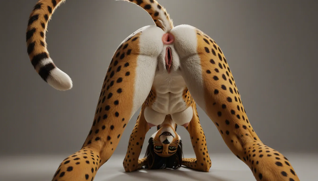 furry_female furry anal cheetah sex_from_behind anus sex