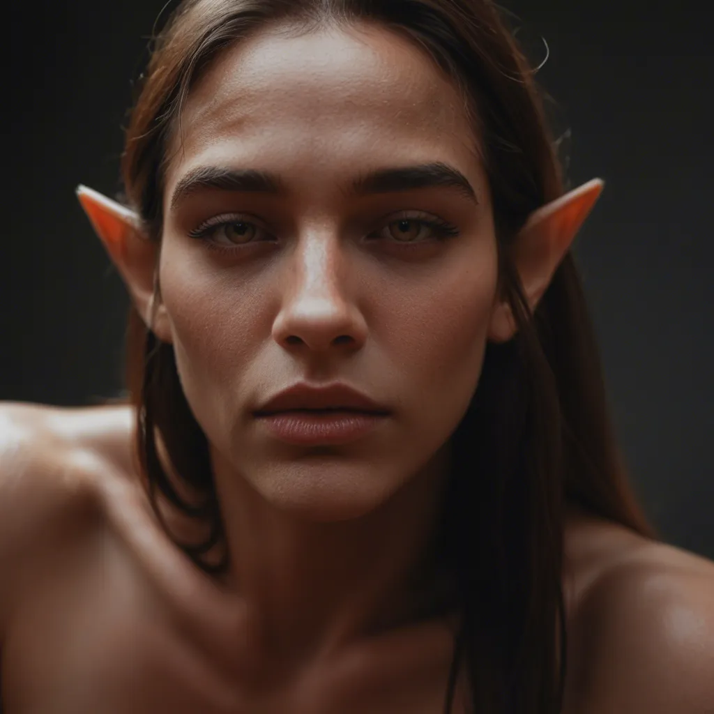 dslr, film grain, photorealistic, close-up, couple, facesitting, pointy ears, wild energy, 8k uhd photo, score_9, score_8, candid photo, realistic skin texture, visible skin pores, film grain, depth of field