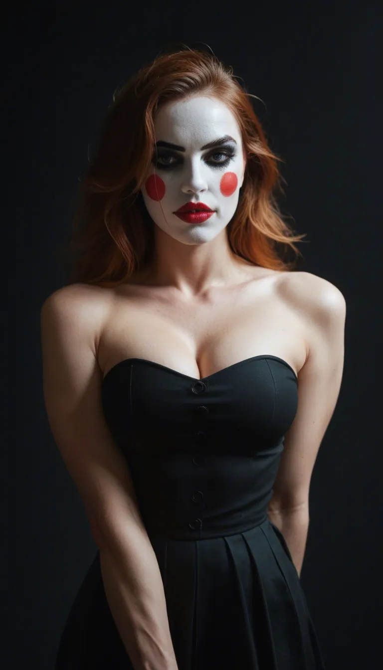 Clown woman and mime woman 69