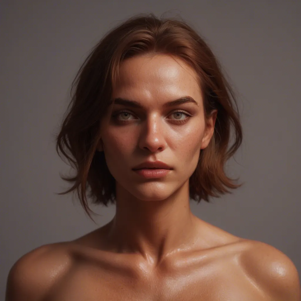 Geile Marokkanerin mit dicken Titten, Pickel im Gesicht und einem kurischen Arsch und sie soll beharrt sein, für eine Frau ungewöhnlich beharrt, score_9, score_8, candid photo, realistic skin texture, visible skin pores, film grain, depth of field