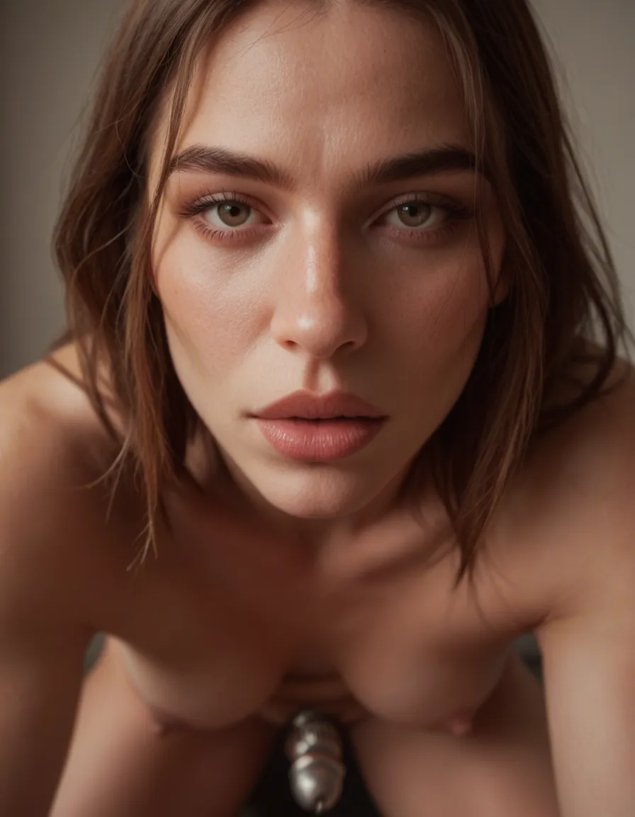 A sissy in a tiny chastity cage gets fucked hard untill they cum all over themselves through the chastity cage. Sissy's pov., score_9, score_8, candid photo, realistic skin texture, visible skin pores, film grain, depth of field