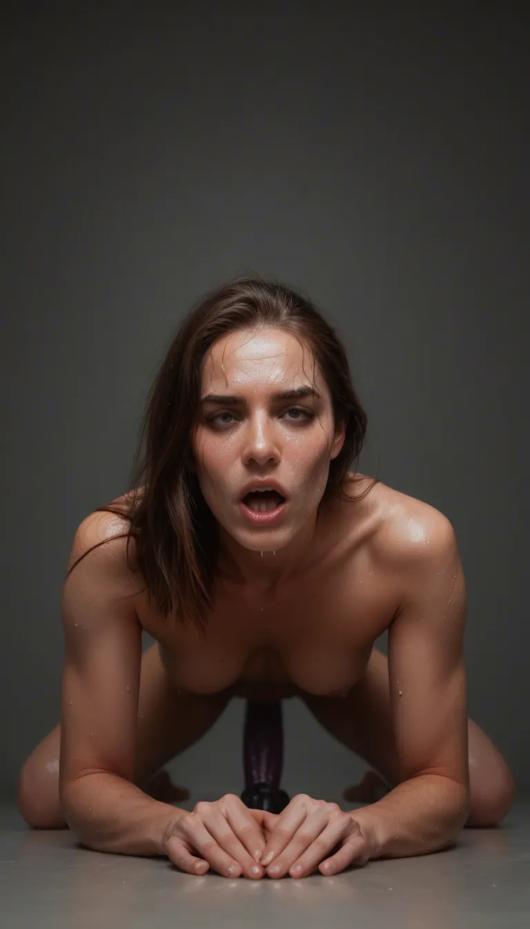 Bdsm , dildo fucking , feet visible  , sweat , realistic