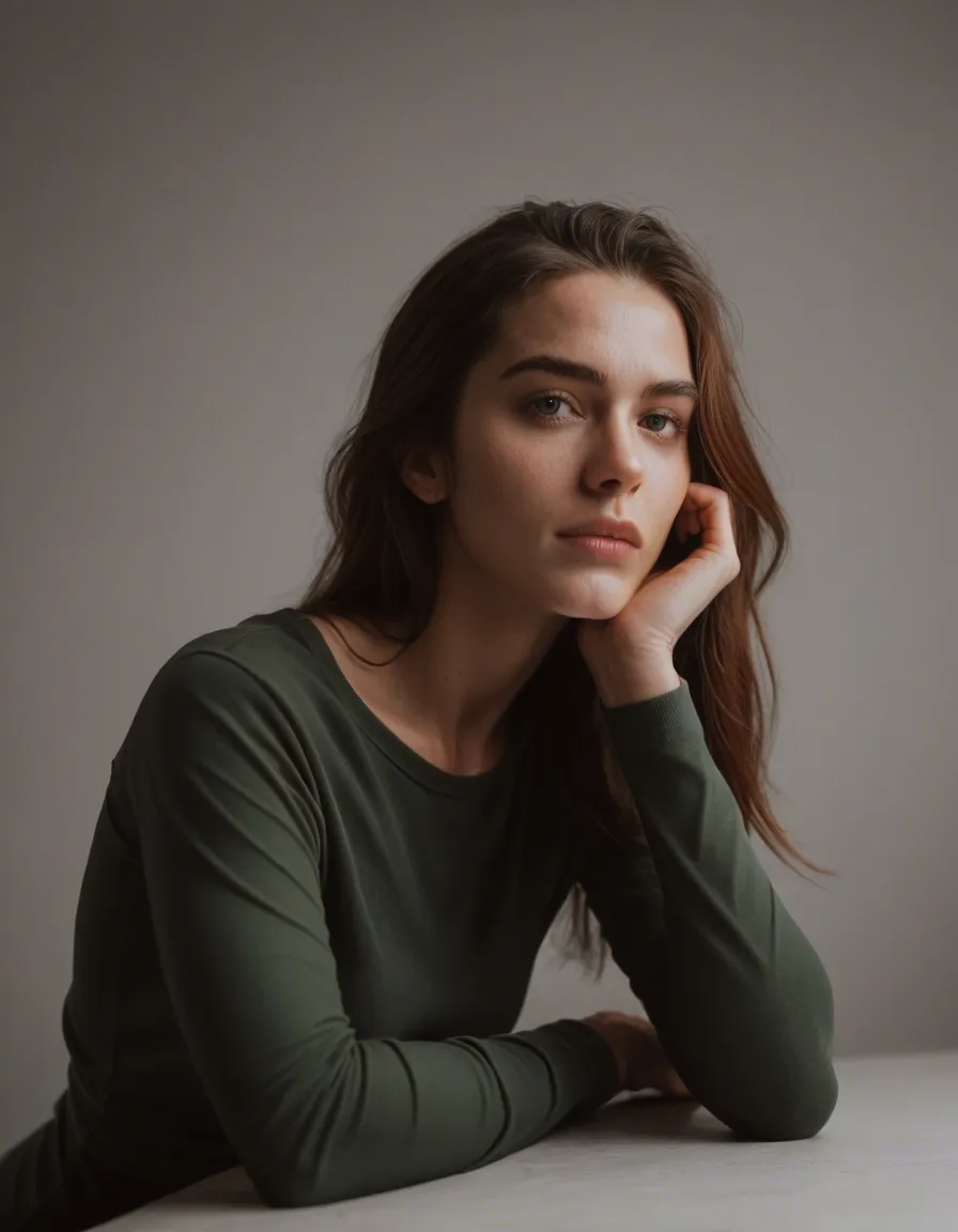 dslr, film grain, photorealistic, princess, muscular, long sleeves, bent over, lifelike render, score_9, score_8, candid photo, realistic skin texture, visible skin pores, film grain, depth of field