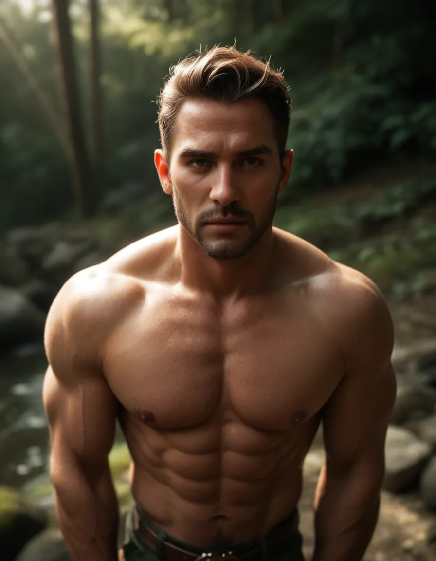 highly detailed, natural lighting, from above, princess, bondage, muscular male, blurry background, natural skin texture, score_9, score_8, candid photo, realistic skin texture, visible skin pores, film grain, depth of field