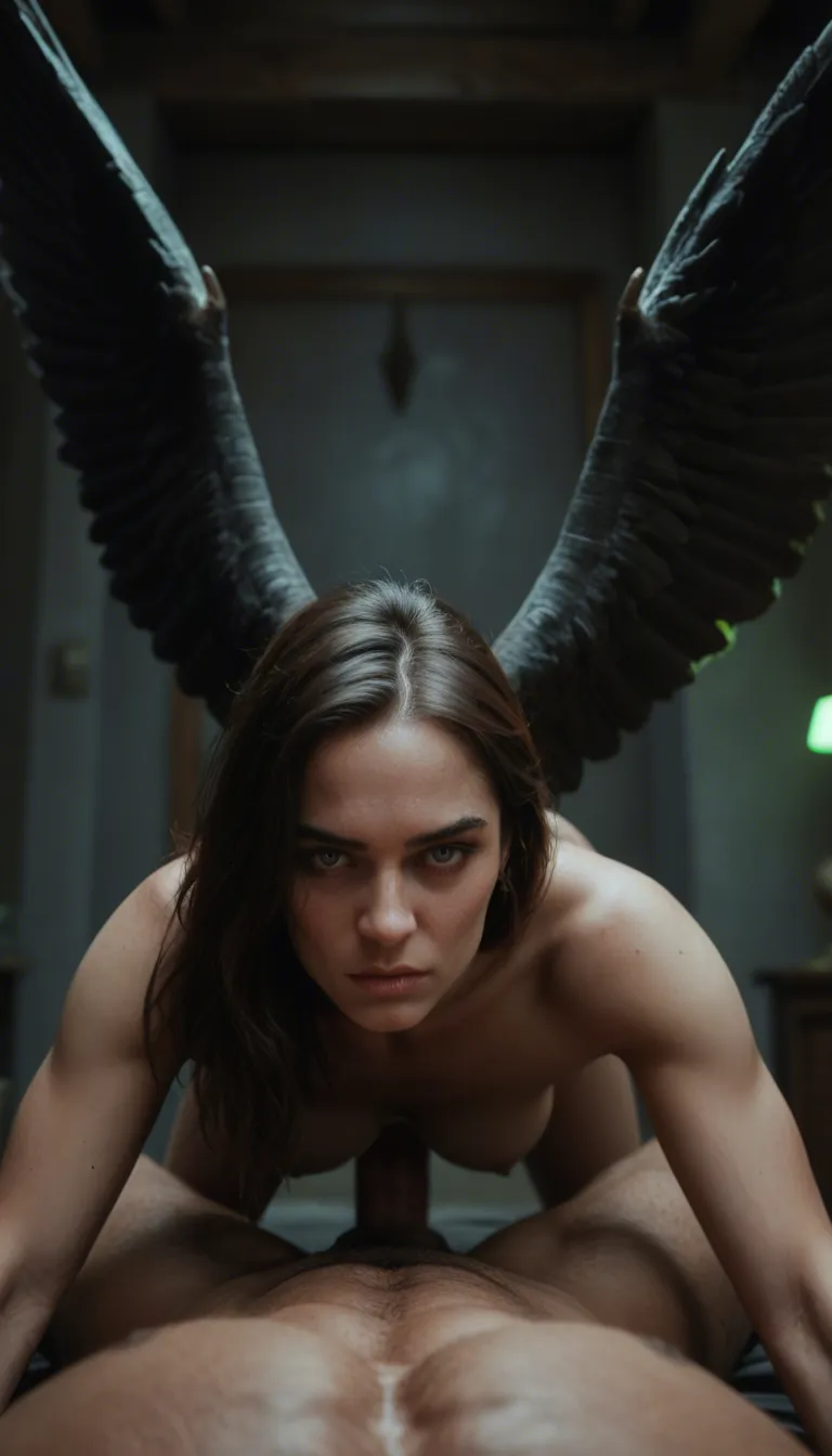 studio quality, sharp focus, witch, wings, doggy style, neon glow, dslr quality