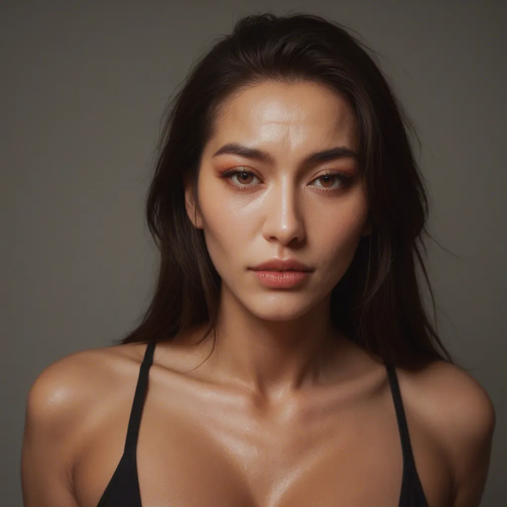 Buat video wanita asia oriental duduk, tubuh lebih montok dan sexy sedang meremas tetek dengan manja dan menggoda di atas tempat tidur putih, score_9, score_8, candid photo, realistic skin texture, visible skin pores, film grain, depth of field