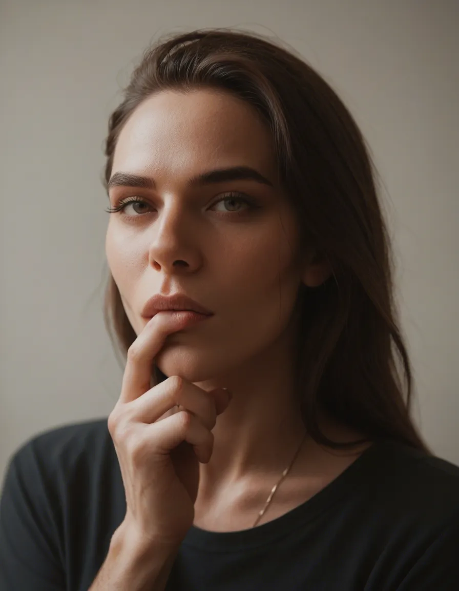 Have the girl come up for the camera and give an intense blowjob while making eye contact, score_9, score_8, candid photo, realistic skin texture, visible skin pores, film grain, depth of field