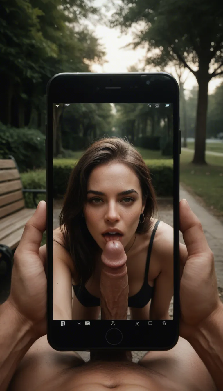 A 18 years old beautyfull getting fucked by big cock in doggystyle on the bench in a park, pov cam, she leans on the bench, cant resist, its dark outside, shes brunette with green eyes, shaved pussy