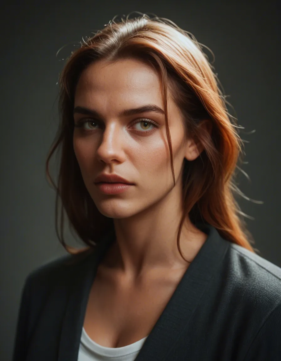 Erstelle mir eine 21 jährige nackte Frau mit mittelgroßen brüste, score_9, score_8, candid photo, realistic skin texture, visible skin pores, film grain, depth of field