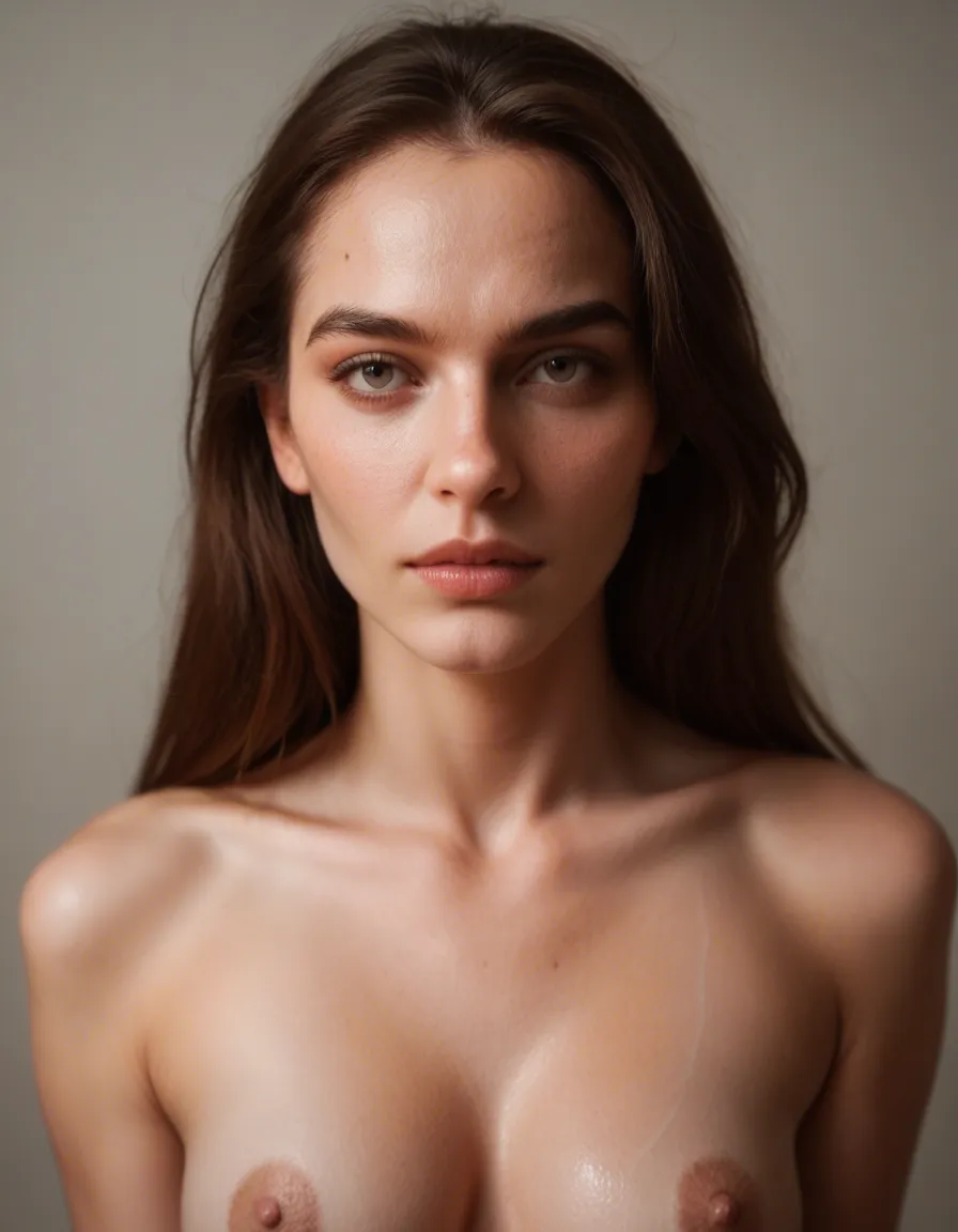 best quality, hyperrealistic, skinny, fully nude, 8k uhd photo, score_9, score_8, candid photo, realistic skin texture, visible skin pores, film grain, depth of field