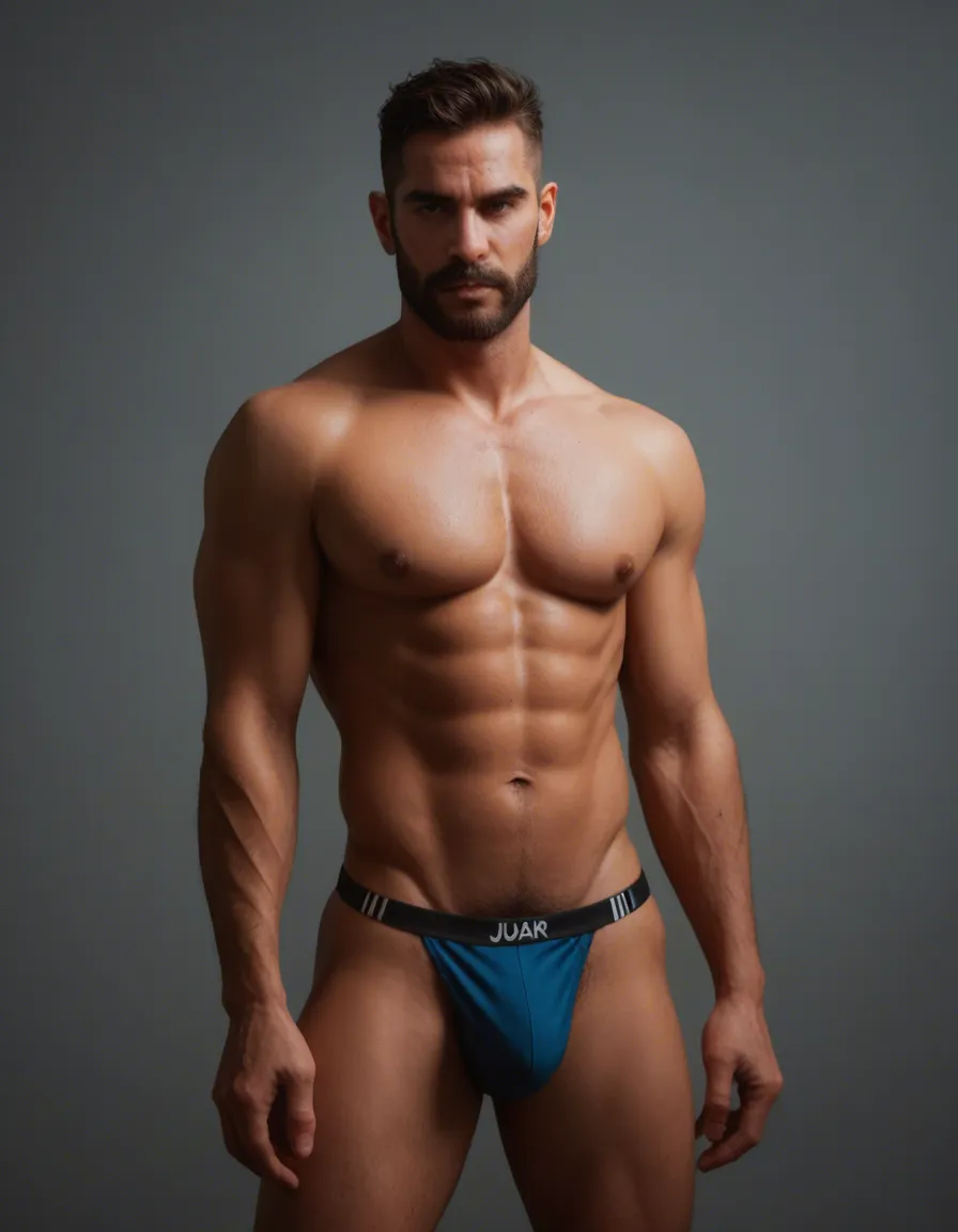 @ghost_(modern_warfare_2) underwear jockstrap pubic_hair, score_9, score_8, candid photo, realistic skin texture, visible skin pores, film grain, depth of field
