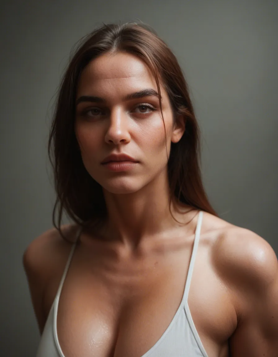 Saggy tits, score_9, score_8, candid photo, realistic skin texture, visible skin pores, film grain, depth of field
