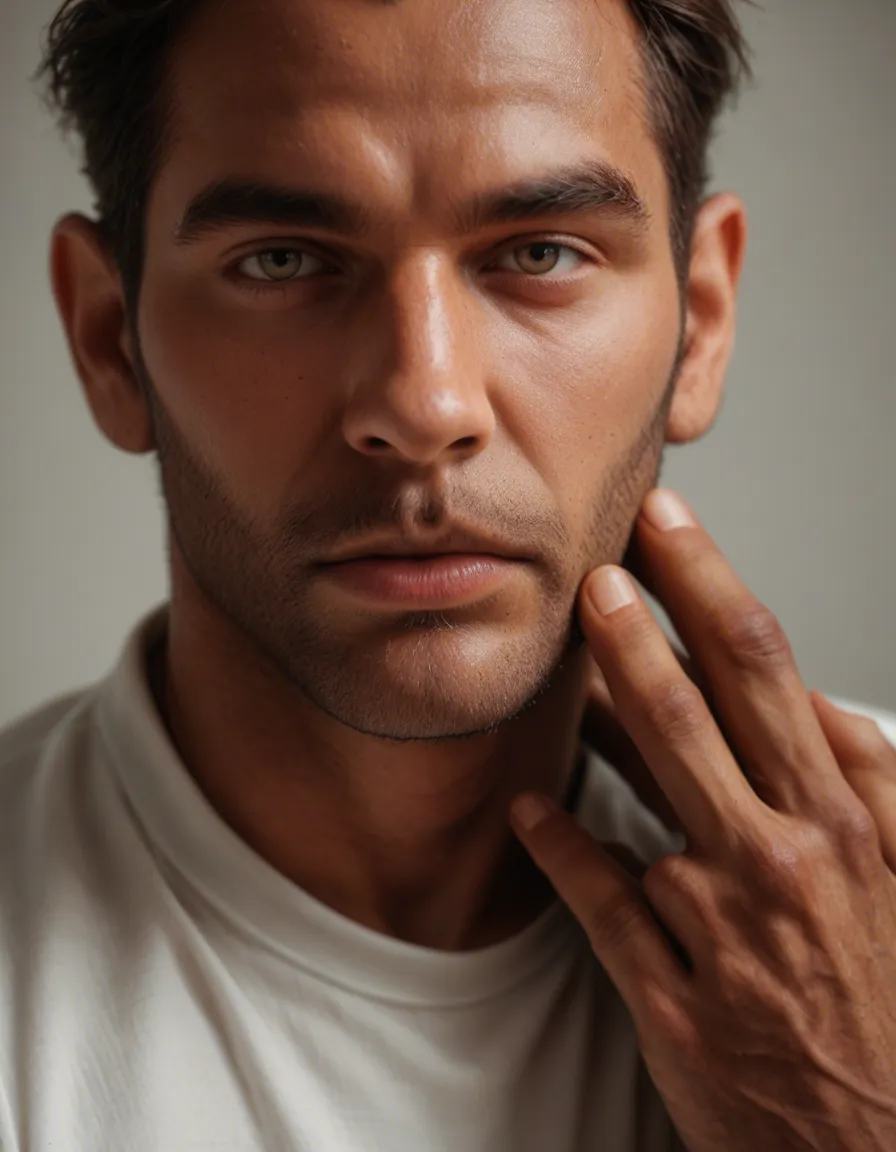 8k, sharp focus, detailed skin, 2boys, barefoot, puffy sleeves, presenting, close-up, 8k uhd photo, score_9, score_8, candid photo, realistic skin texture, visible skin pores, film grain, depth of field