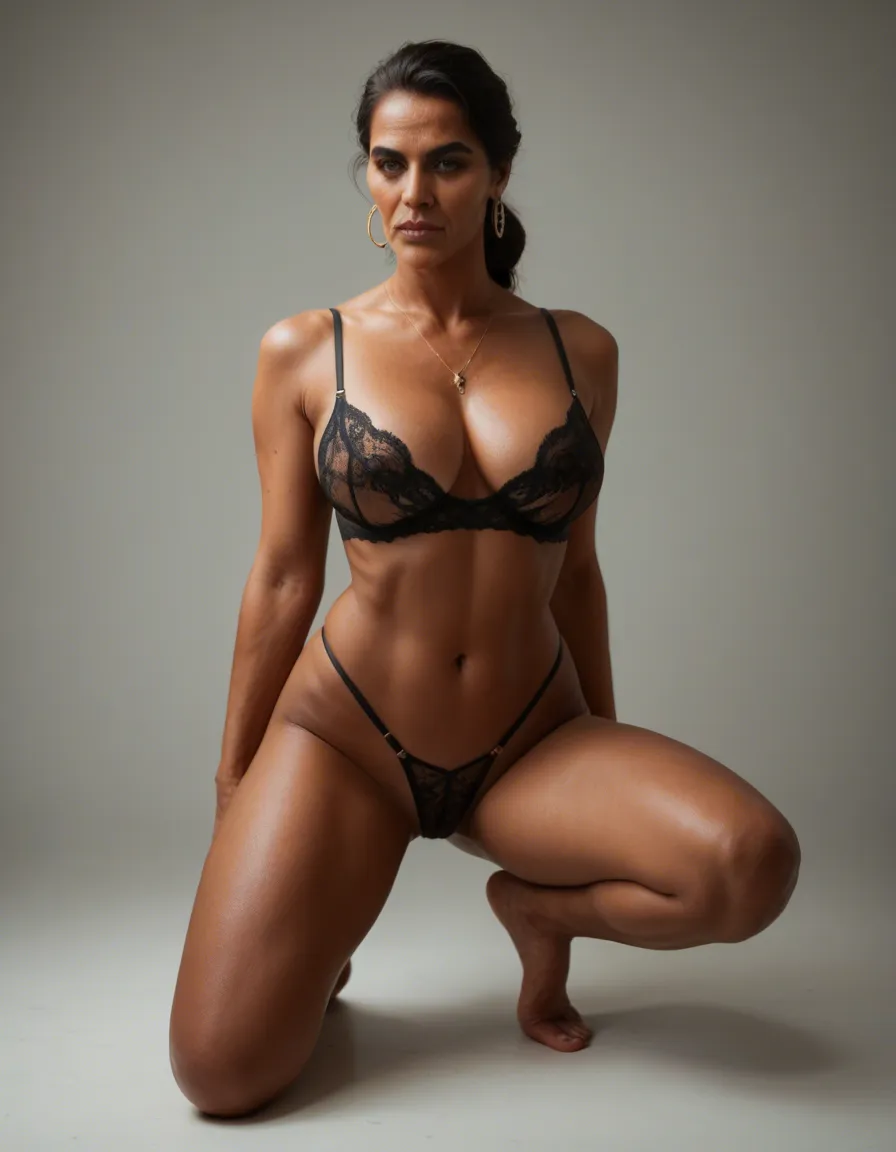 indian milf with j cup breasts and massive ass in a lingerie full body photo sucking dick, score_9, score_8, candid photo, realistic skin texture, visible skin pores, film grain, depth of field