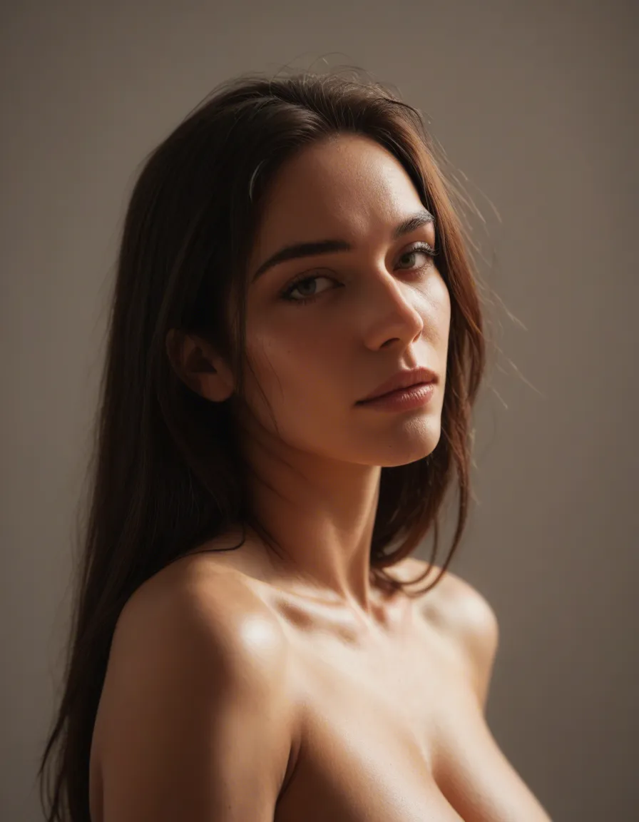 @nakano_miku nude, score_9, score_8, candid photo, realistic skin texture, visible skin pores, film grain, depth of field