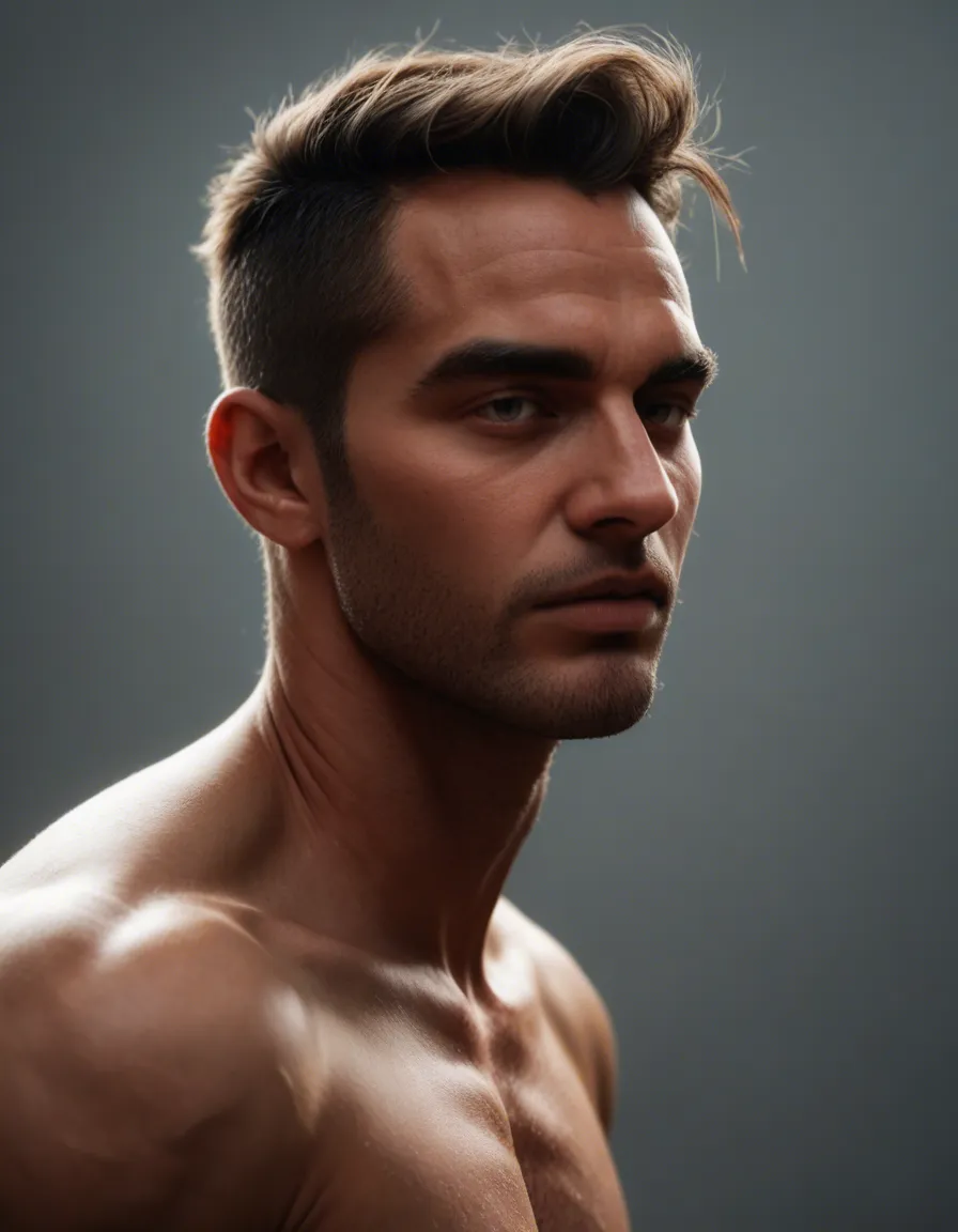 Hyperealistic man with a huge penjs waiting for me to come and suck it, score_9, score_8, candid photo, realistic skin texture, visible skin pores, film grain, depth of field