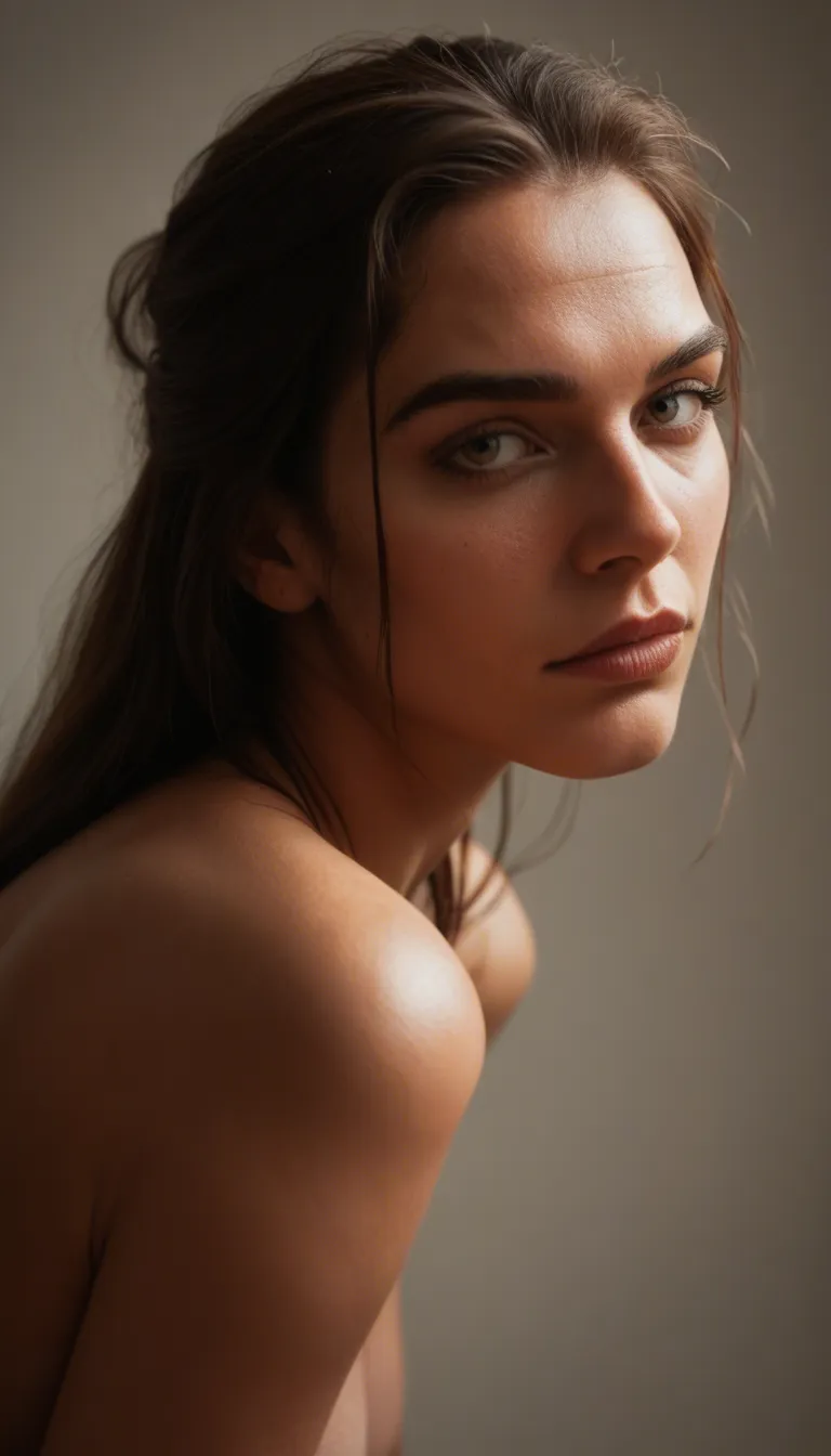 dslr, film grain, photorealistic, portrait, princess, bent over, standing, tender moment, natural skin texture