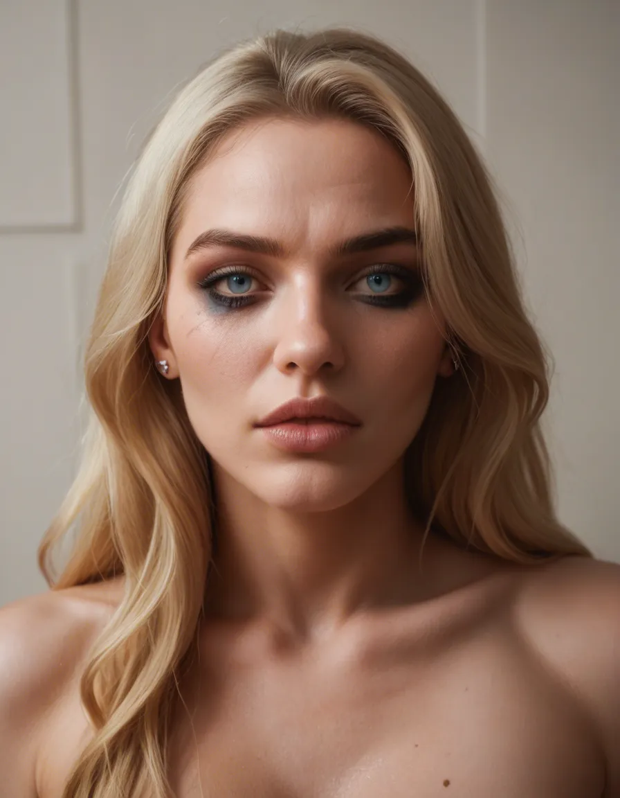 photorealistic, ultra detailed, 8k, masterpiece, best quality, a stunningly beautiful 30 year old woman with long wavy honey-blonde hair cascading over her shoulders, soft natural makeup, full pouty lips, piercing blue eyes looking seductively at the viewer, wearing an extremely tight shiny red and blue Supergirl costume that is stretched to the absolute limit over her massive heavy natural breasts, hard erect nipples clearly visible and poking through the thin red fabric, deep cleavage, the blue side panels clinging to her soft curves, extremely short micro mini blue skirt riding up her thick juicy thighs, round firm ass barely covered, red cape draped over one shoulder, shiny red thigh-high leather boots, one hand on her hip, standing in a luxurious classical mansion interior with marble fireplace and oil paintings, soft cinematic lighting, highly detailed skin texture, visible pores, subtle sweat sheen on her cleavage and thighs, erotic atmosphere, seductive pose, looking straight at camera with a knowing smirk, score_9, score_8, candid photo, realistic skin texture, visible skin pores, film grain, depth of field, score_9, score_8, candid photo, realistic skin texture, visible skin pores, film grain, depth of field